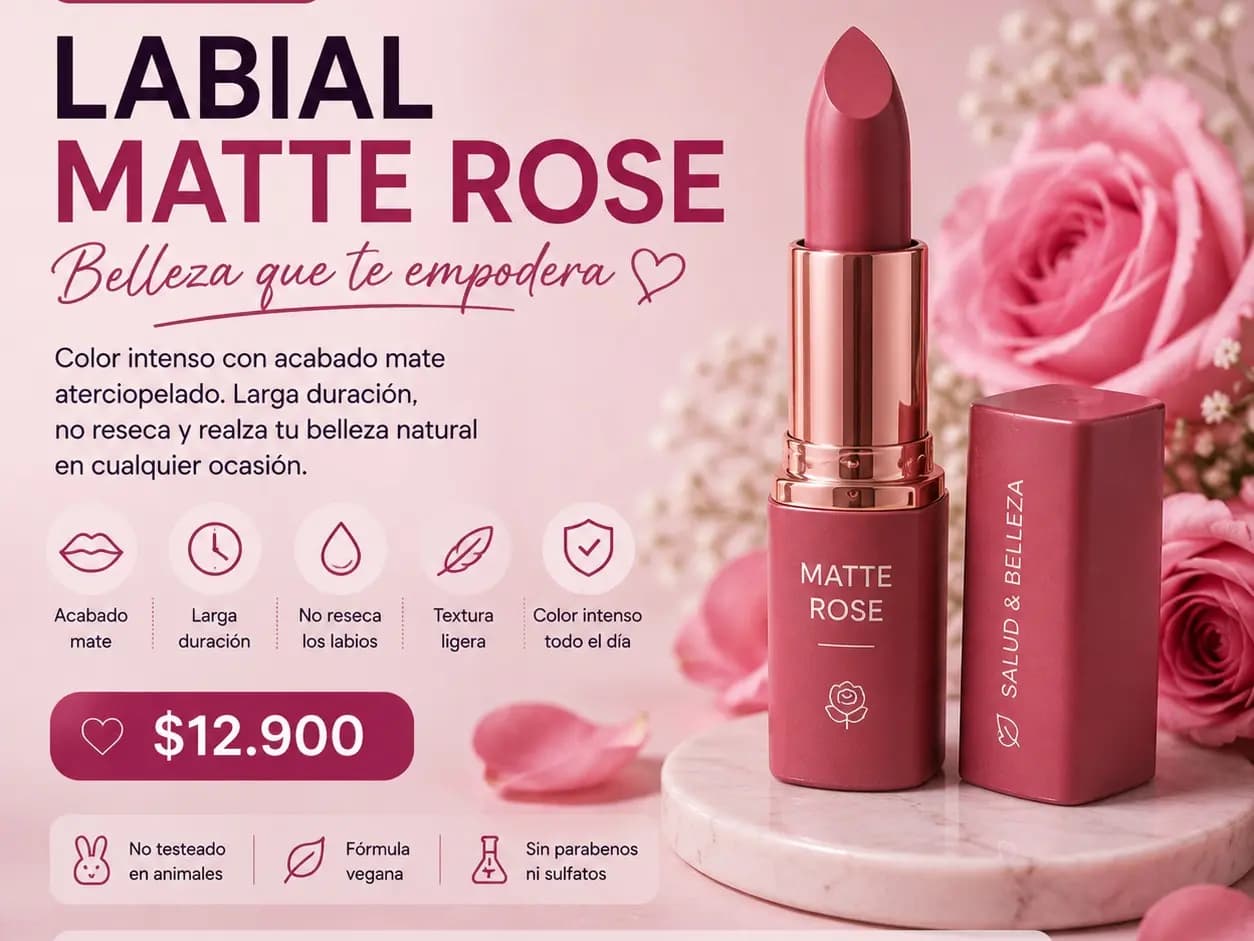 💄 Labial Matte Rose