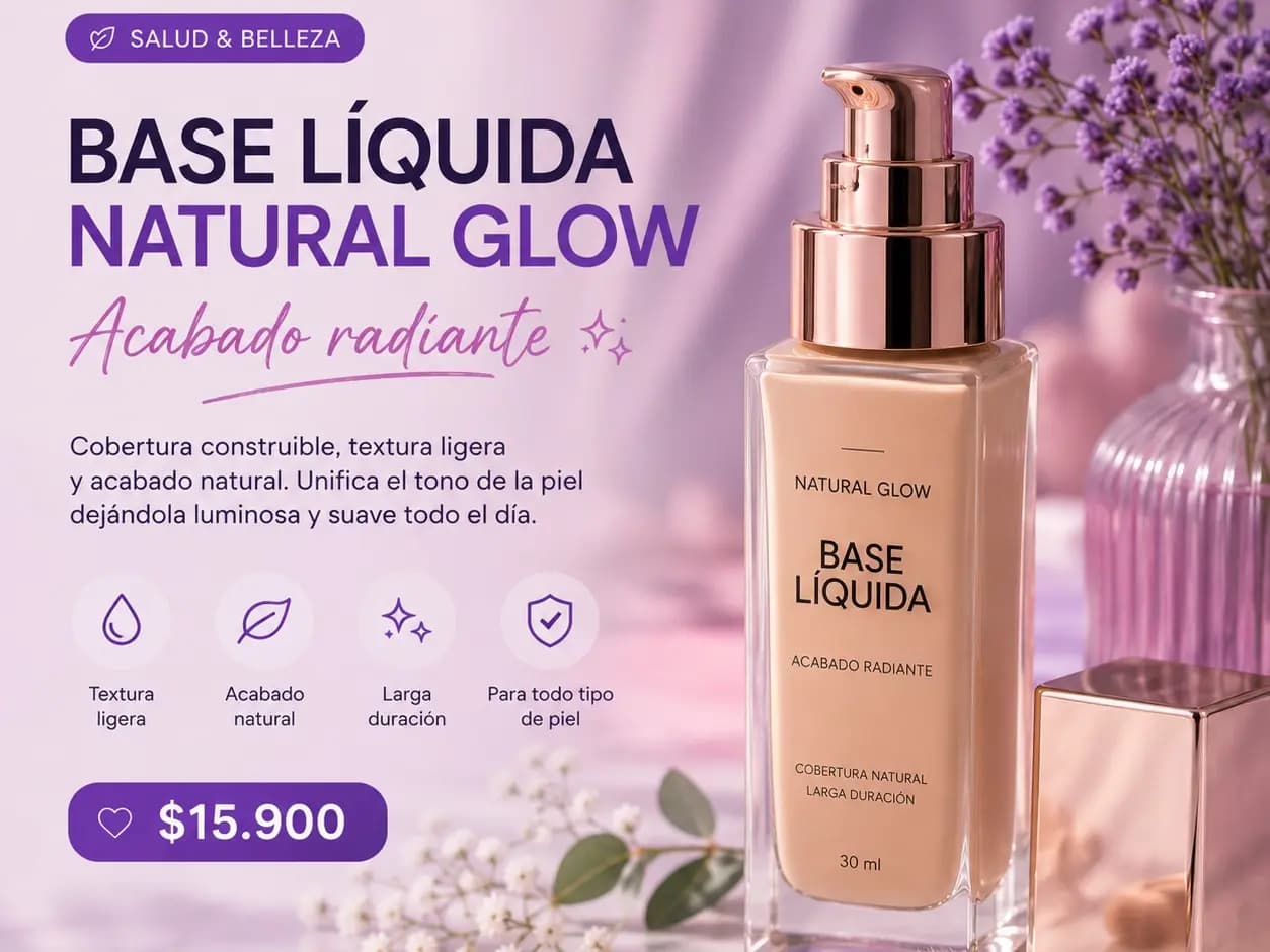 💄 Base Líquida Natural Glow